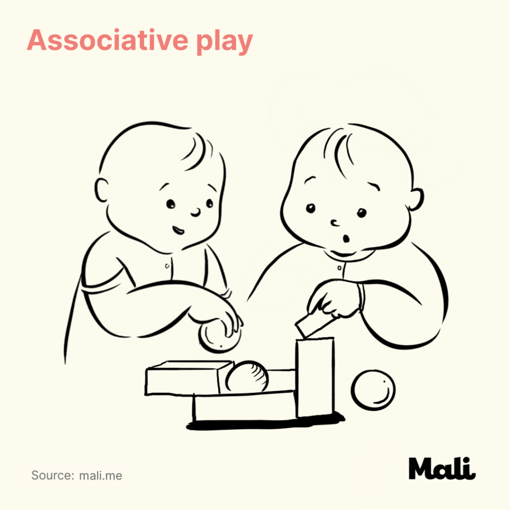 5 Critical stages of play early childhood associative play by Mali