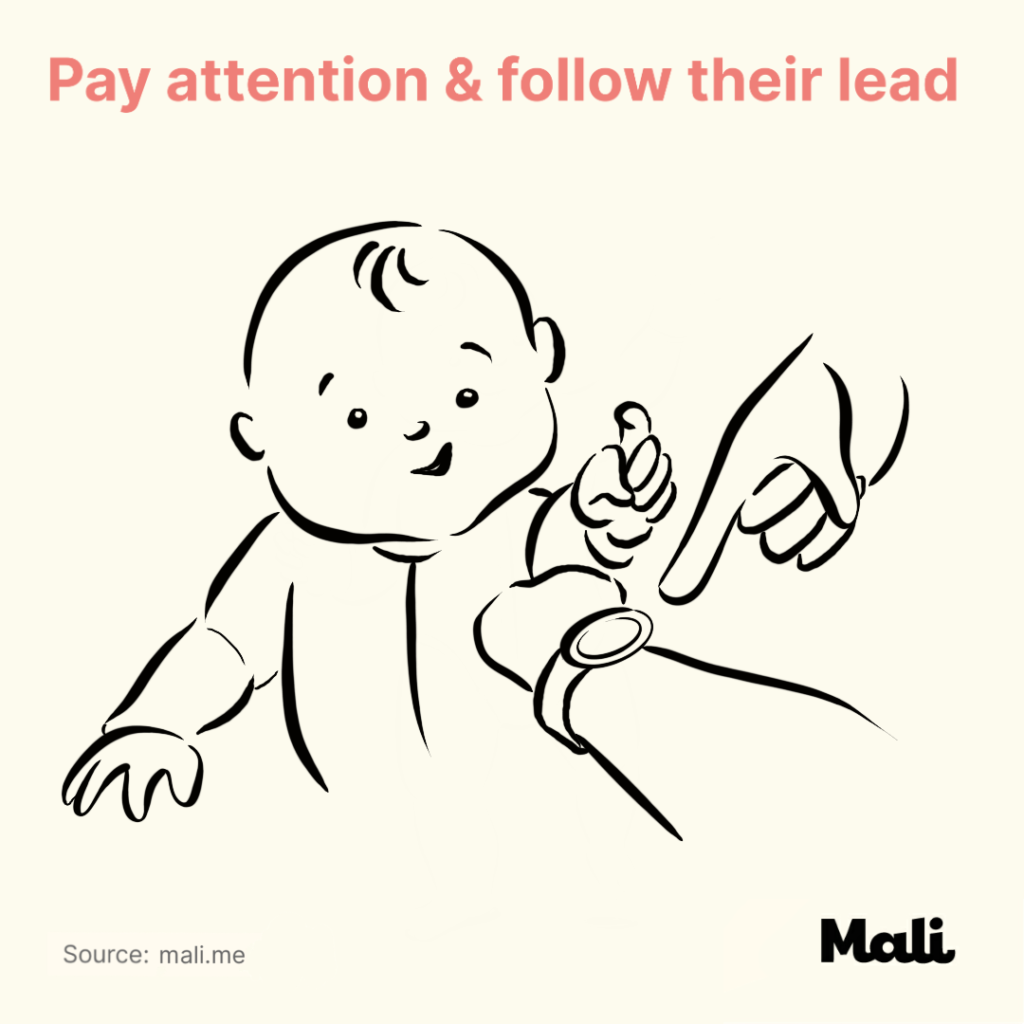 6 ways to boost baby's language skills_Pay attention and follow their lead by Mali