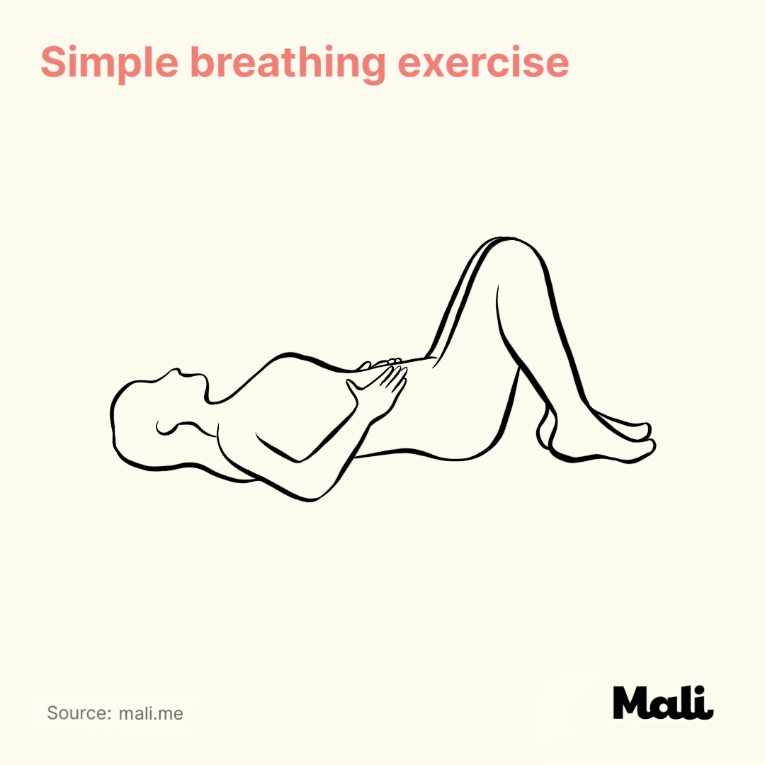 Simple breathing exercise_How to rebuild your core muscles after the delivery by Mali