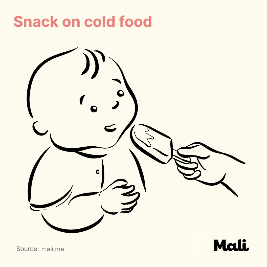 Snack on cold food_5 ways to relieve teething-related pains by Mali