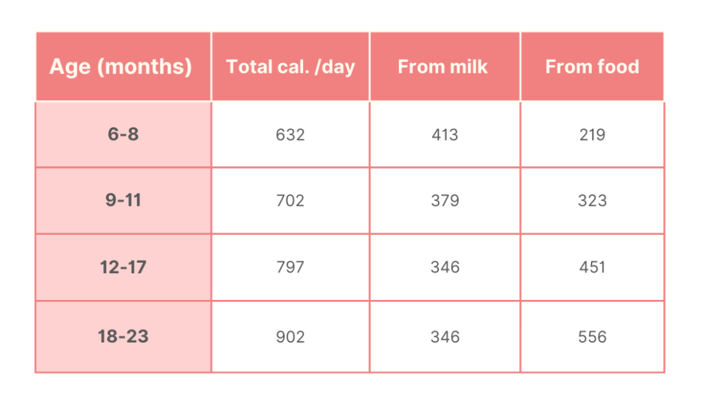 daily calories distribution