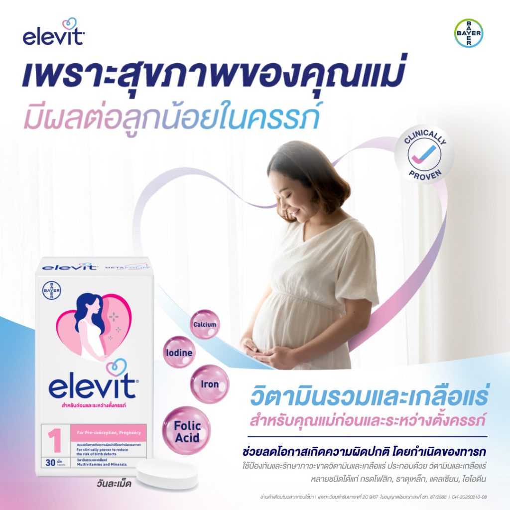 Elevit วิตามินรวมและเกลือแร่ สำหรับคุณแม่ก่อนและระหว่างตั้งครรภ์