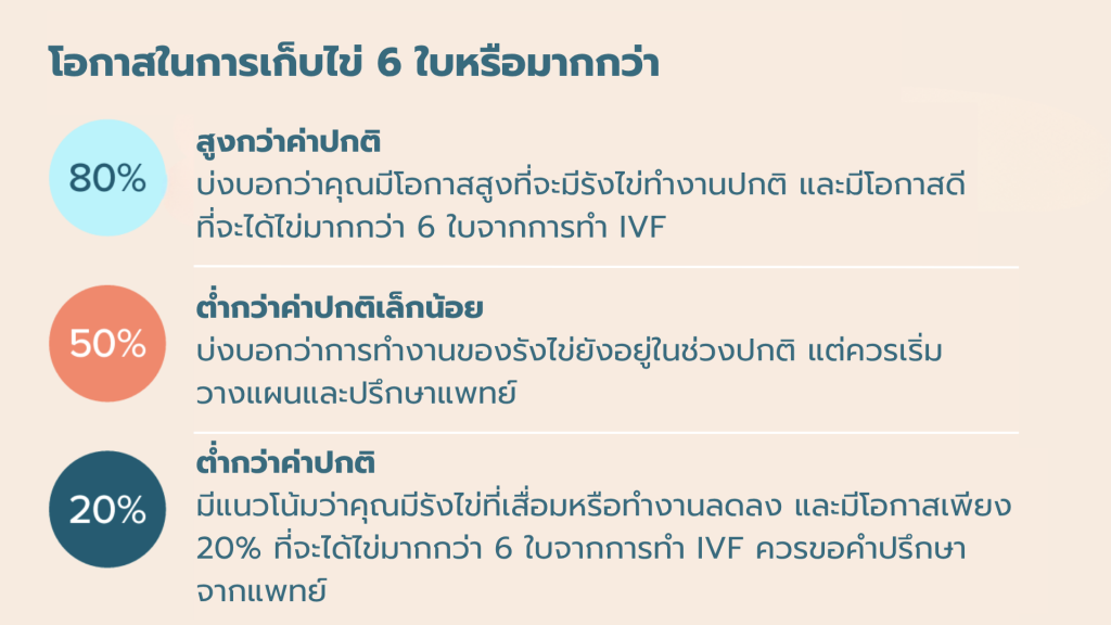 โอกาสในการเก็บไข่มากกว่า 6 ใบ