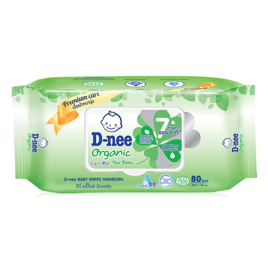  D-Nee ดีนี่ เบบี้ไวพ์ ทิชชู่เปียกดีนี่ สูตรสีเขียว