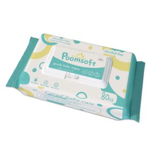 Poomsoft ทิชชู่เปียก กระดาษเปียก baby wipes ทิชชู่เปียกสําหรับเด็ก